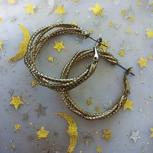 Vintage Gold Hoop Earrings